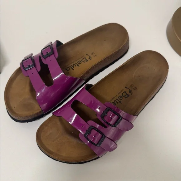 Birkenstock Women's Ibiza Purple Betula Flor Double Strap Sandals - Picture 3 of 10